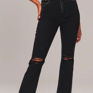 Abercrombie and Fitch Ultra High Rise Ankle Straight Jeans